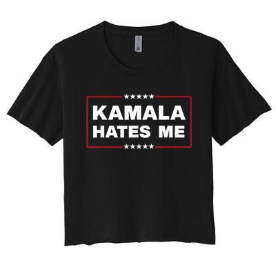 Kamala Hates Me Trump 2024 American Elections Women's Crop Top Tee