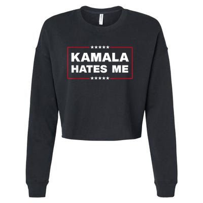 Kamala Hates Me Trump 2024 American Elections Cropped Pullover Crew