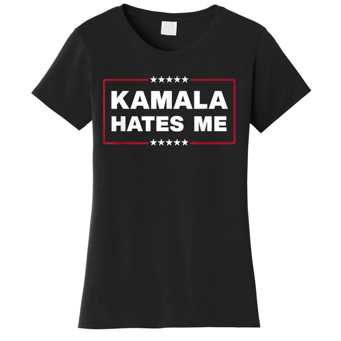 Kamala Hates Me Trump 2024 American Elections Women's T-Shirt