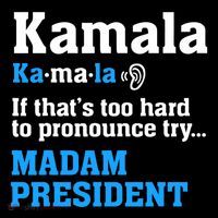 Kamala Harris Madam President Funny If Too Hard To Pronounce 16 in Basic Backpack