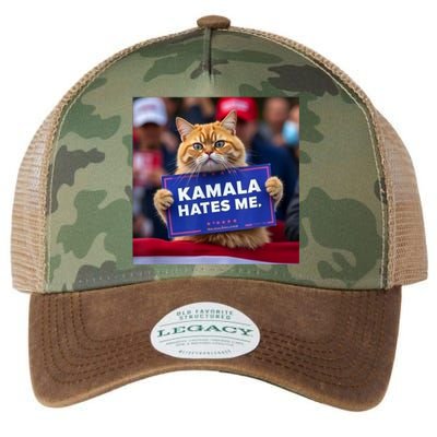 Kamala Hates Me Funny Political Saying Cat Lover Legacy Tie Dye Trucker Hat