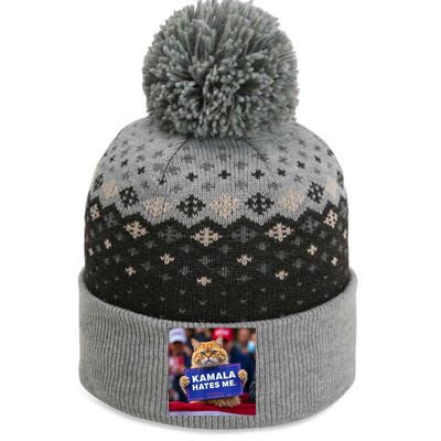 Kamala Hates Me Funny Political Saying Cat Lover The Baniff Cuffed Pom Beanie