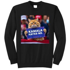 Kamala Hates Me Funny Political Saying Cat Lover Sweatshirt