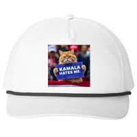 Kamala Hates Me Funny Political Saying Cat Lover Snapback Five-Panel Rope Hat