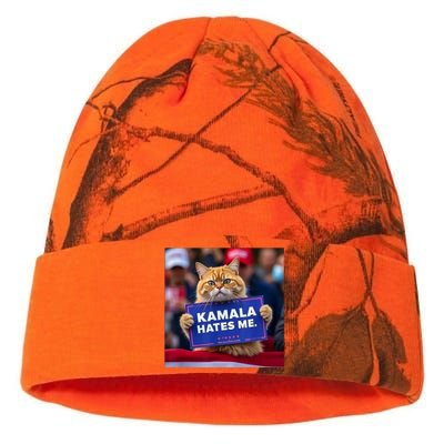 Kamala Hates Me Funny Political Saying Cat Lover Kati Licensed 12" Camo Beanie