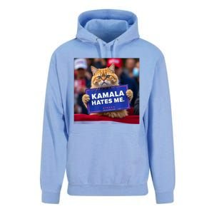 Kamala Hates Me Funny Political Saying Cat Lover Unisex Surf Hoodie