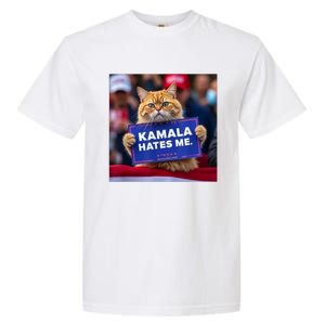 Kamala Hates Me Funny Political Saying Cat Lover Garment-Dyed Heavyweight T-Shirt