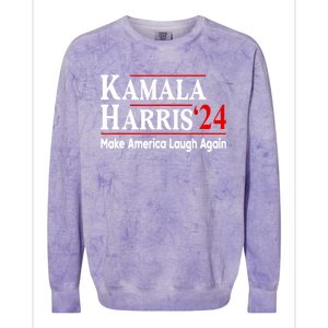 Kamala Harris Make America Laugh Again Gift Colorblast Crewneck Sweatshirt