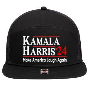 Kamala Harris Make America Laugh Again Gift 7 Panel Mesh Trucker Snapback Hat