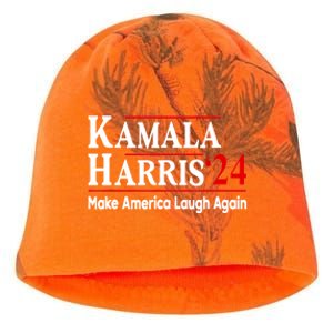 Kamala Harris Make America Laugh Again Gift Kati - Camo Knit Beanie