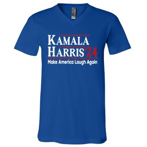 Kamala Harris Make America Laugh Again Gift V-Neck T-Shirt