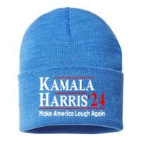 Kamala Harris Make America Laugh Again Gift Sustainable Knit Beanie