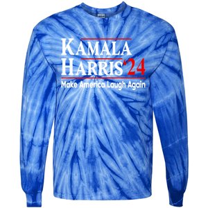 Kamala Harris Make America Laugh Again Gift Tie-Dye Long Sleeve Shirt