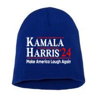 Kamala Harris Make America Laugh Again Gift Short Acrylic Beanie