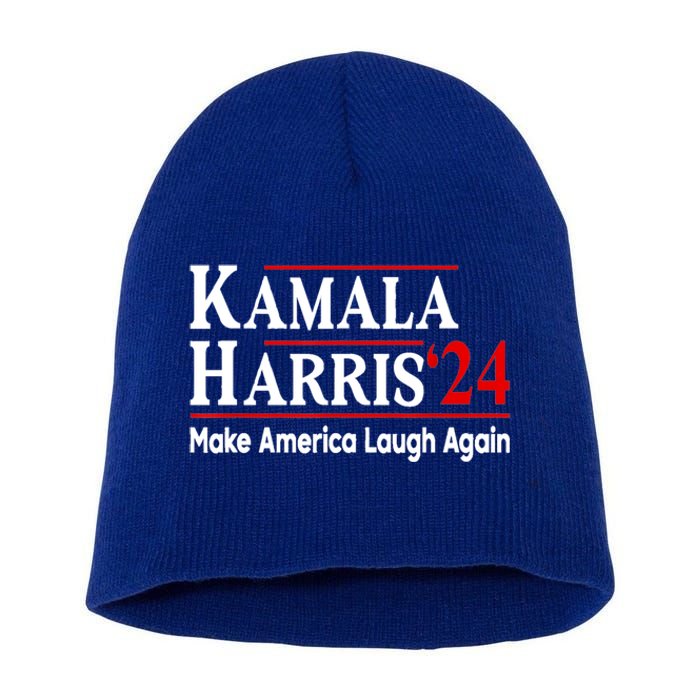 Kamala Harris Make America Laugh Again Gift Short Acrylic Beanie