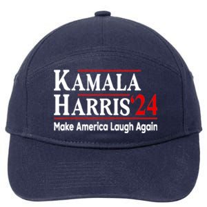 Kamala Harris Make America Laugh Again Gift 7-Panel Snapback Hat