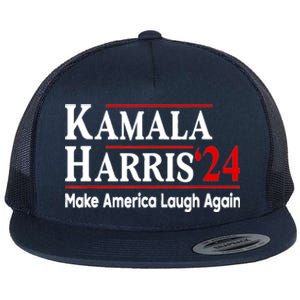 Kamala Harris Make America Laugh Again Gift Flat Bill Trucker Hat