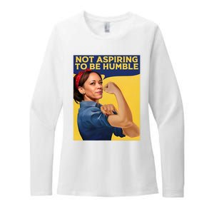 Kamala Harris Not Aspiring To Be Humble Womens CVC Long Sleeve Shirt