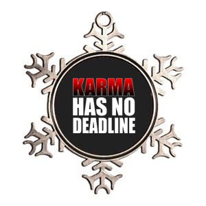 Karma Has No Deadline Metallic Star Ornament