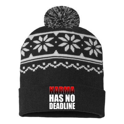 Karma Has No Deadline USA-Made Snowflake Beanie