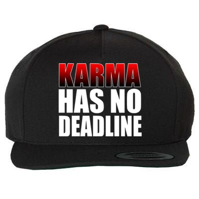 Karma Has No Deadline Wool Snapback Cap