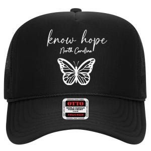 Know Hope North Carolina Banner 1 High Crown Mesh Back Trucker Hat