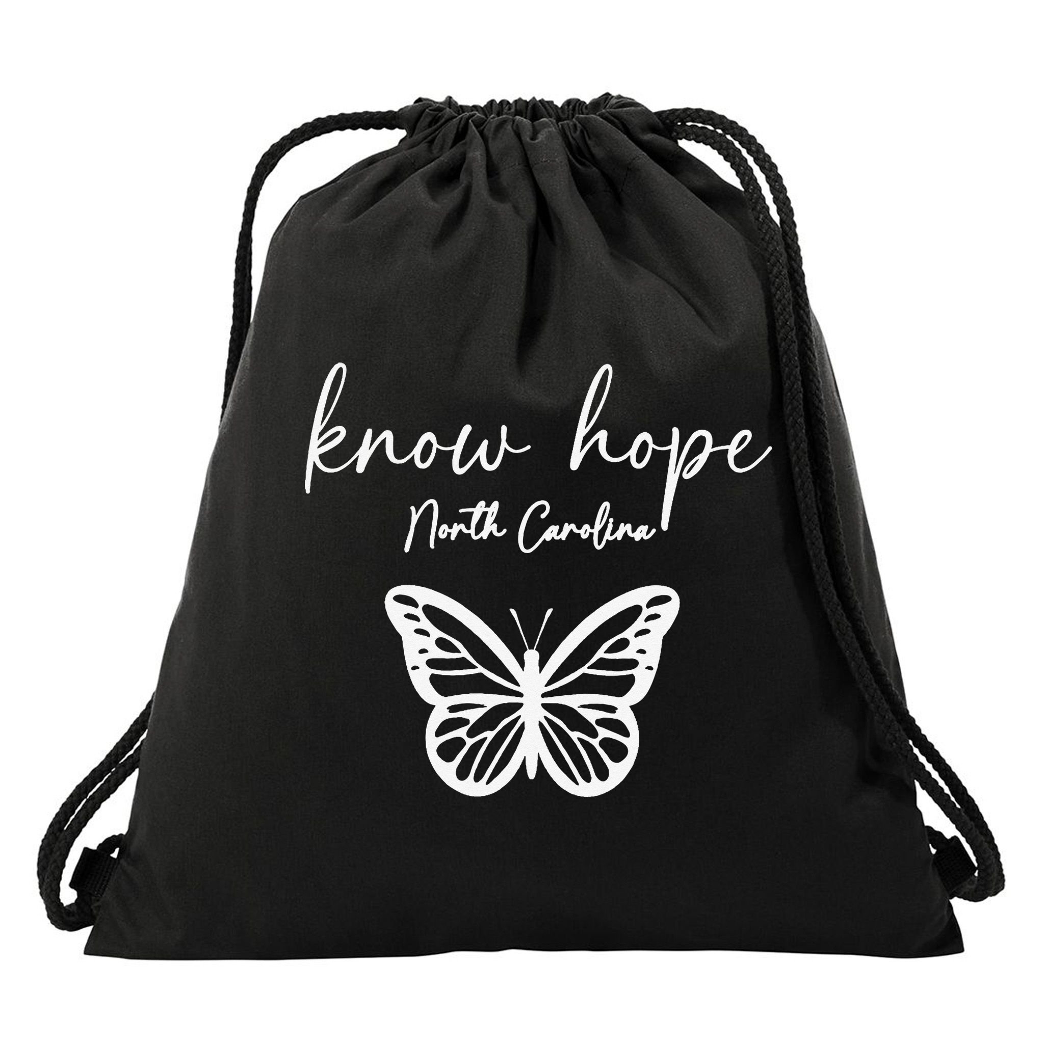 Know Hope North Carolina Banner 1 Drawstring Bag