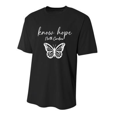 Know Hope North Carolina Banner 1 Youth Performance Sprint T-Shirt