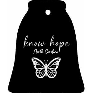 Know Hope North Carolina Banner 1 Ceramic Bell Ornament