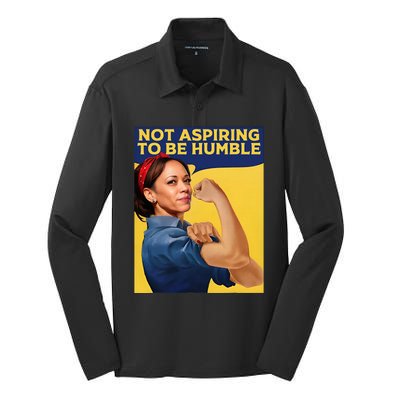 Kamala Harris Not Aspiring To Be Humble Silk Touch Performance Long Sleeve Polo