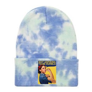 Kamala Harris Not Aspiring To Be Humble Tie Dye 12in Knit Beanie