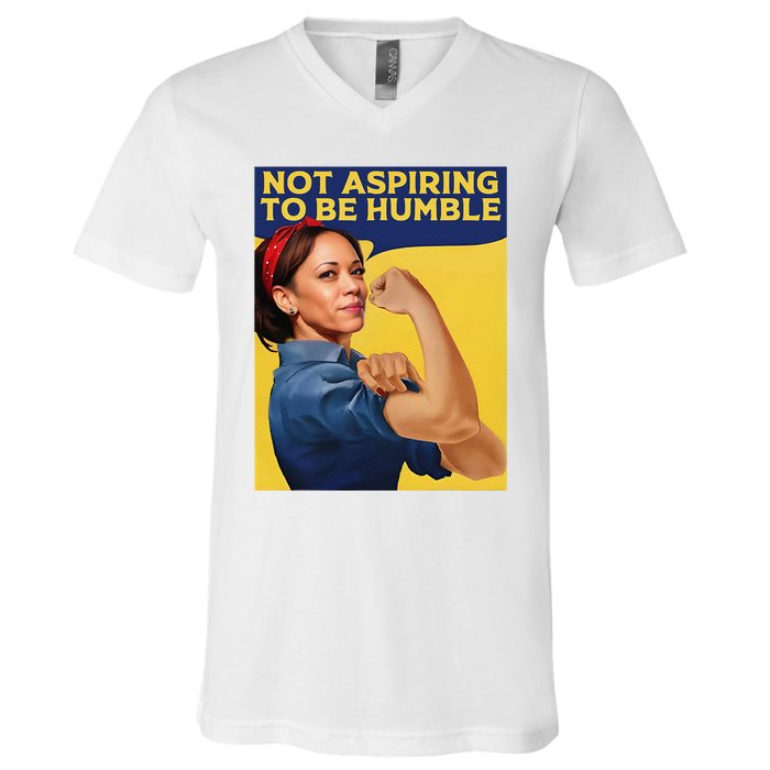 Kamala Harris Not Aspiring To Be Humble V-Neck T-Shirt