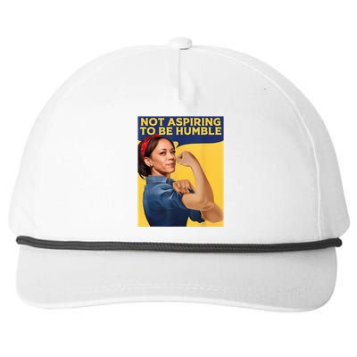 Kamala Harris Not Aspiring To Be Humble Snapback Five-Panel Rope Hat