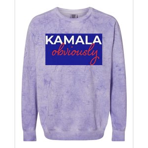 Kamala Harris Obviously Colorblast Crewneck Sweatshirt