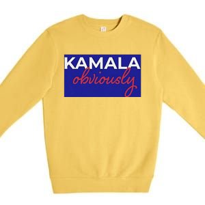 Kamala Harris Obviously Premium Crewneck Sweatshirt