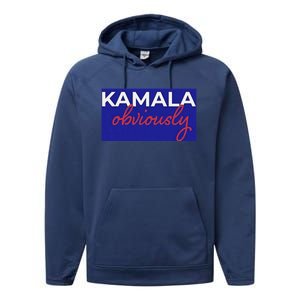 Kamala Harris Obviously Performance Fleece Hoodie