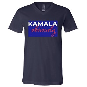 Kamala Harris Obviously V-Neck T-Shirt