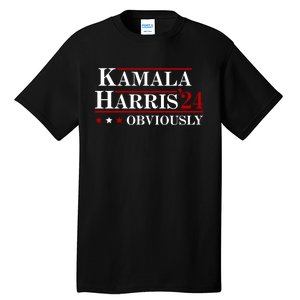 Kamala Harris Obviously 2024 Tall T-Shirt