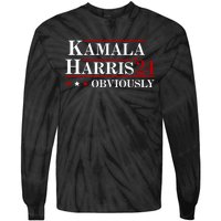 Kamala Harris Obviously 2024 Tie-Dye Long Sleeve Shirt