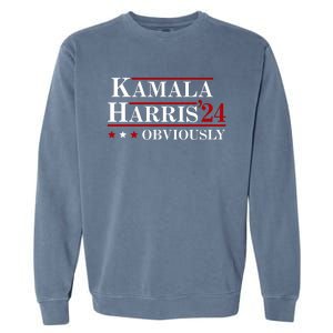 Kamala Harris Obviously 2024 Garment-Dyed Sweatshirt