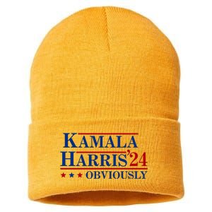 Kamala Harris Obviously 2024 Sustainable Knit Beanie