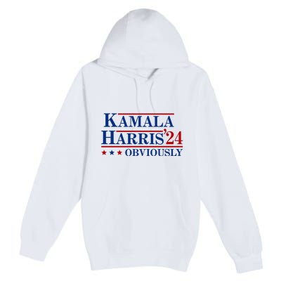 Kamala Harris Obviously 2024 Premium Pullover Hoodie