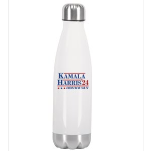 Kamala Harris Obviously 2024 Stainless Steel Insulated Water Bottle