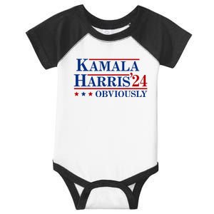 Kamala Harris Obviously 2024 Infant Baby Jersey Bodysuit