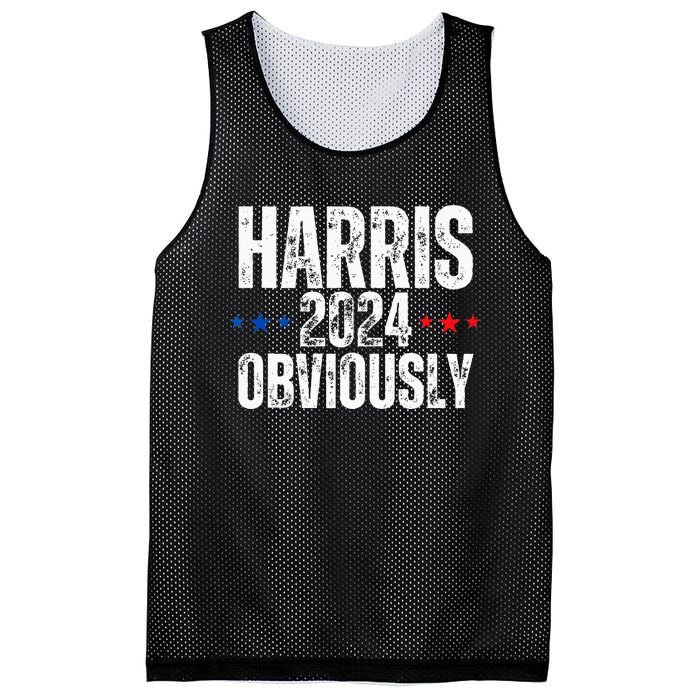 Kamala Harris Obviously A Vote For President 2024 Mesh Reversible Basketball Jersey Tank