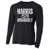 Kamala Harris Obviously A Vote For President 2024 Cooling Performance Long Sleeve Crew