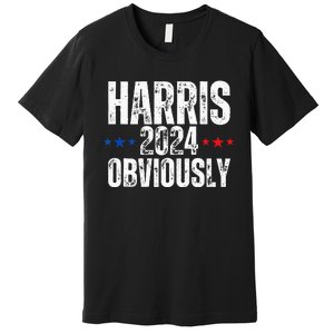 Kamala Harris Obviously A Vote For President 2024 Premium T-Shirt