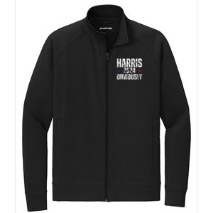 Kamala Harris Obviously A Vote For President 2024 Stretch Full-Zip Cadet Jacket