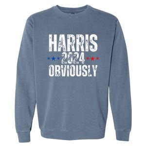 Kamala Harris Obviously A Vote For President 2024 Garment-Dyed Sweatshirt