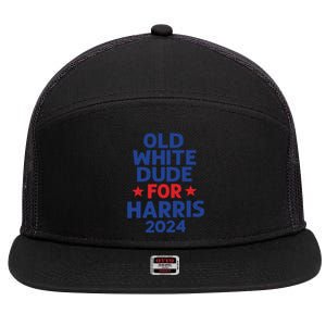 Kamala Harris Old White Dudes For Harris Funny Political 7 Panel Mesh Trucker Snapback Hat